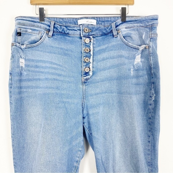 KANCAN Abigail High Rise Mom Jeans Distressed Button Fly Hi Waisted Size 3XL - Picture 3 of 9